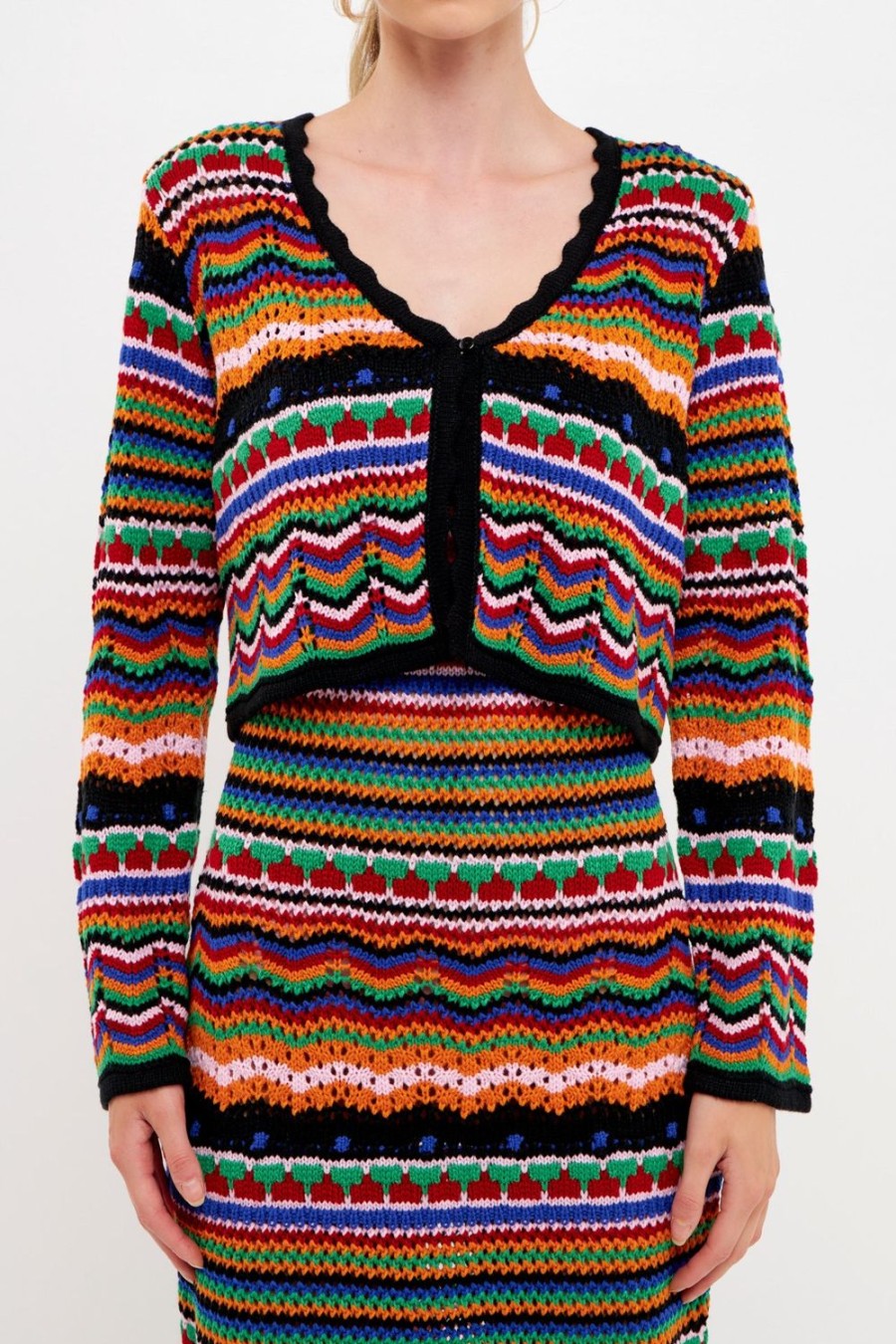 Clearance Crochet Knit Cardigan Knits