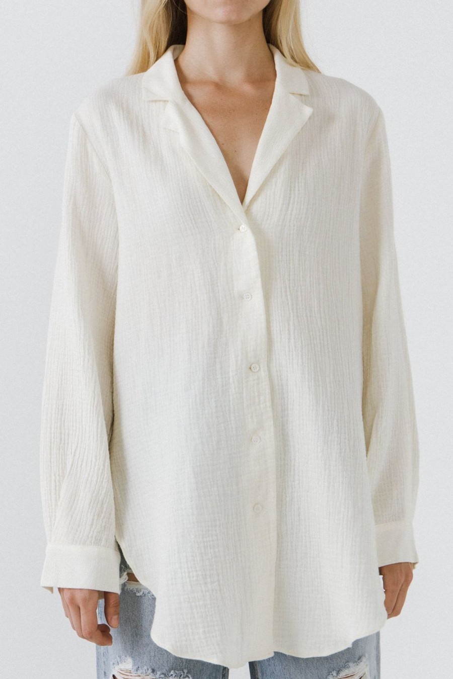 Hot Oversized Shirt Tops