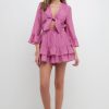 Hot Ruffle And Front Tie Detail Romper Jumpsuits & Rompers