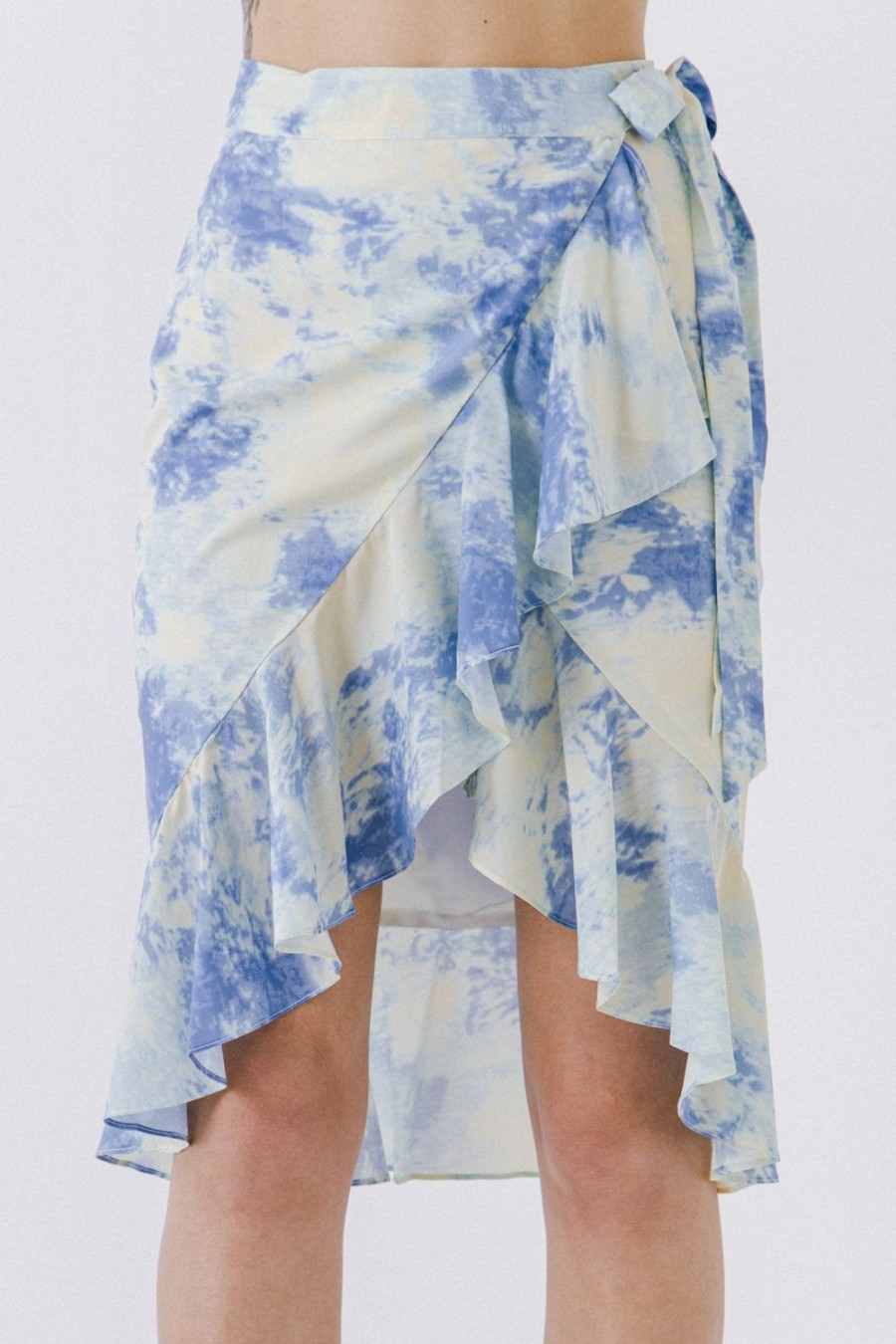 Clearance Tie Dye Wrap Skirt Bottoms