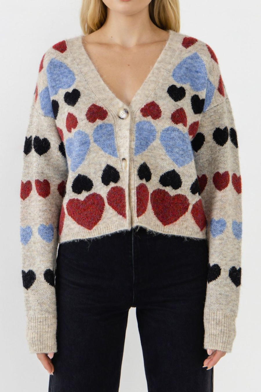 Wholesale Heart Cardigan Knits