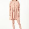 Hot Solid Tiered Dress With Ruffled Sleeves Dresses