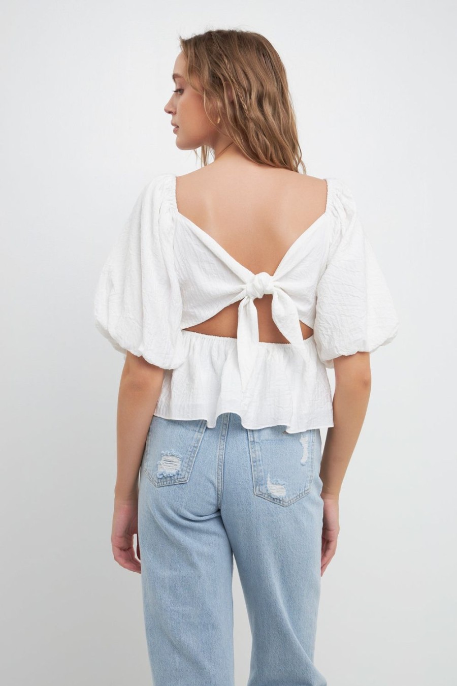 Best Textured Back Tied Top Tops