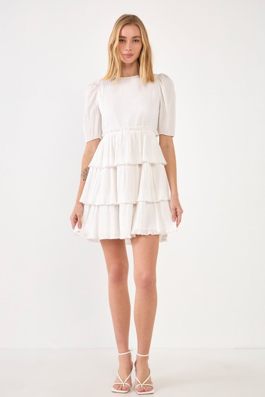 Best Texture Tiered Dress Dresses