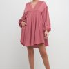 New Laced Blouson Sleeve Shift Dress Dresses