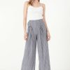 Clearance Striped Lace-Up Pants Bottoms