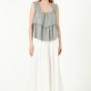 Hot Ruffled Straps With Tiered Top Tops