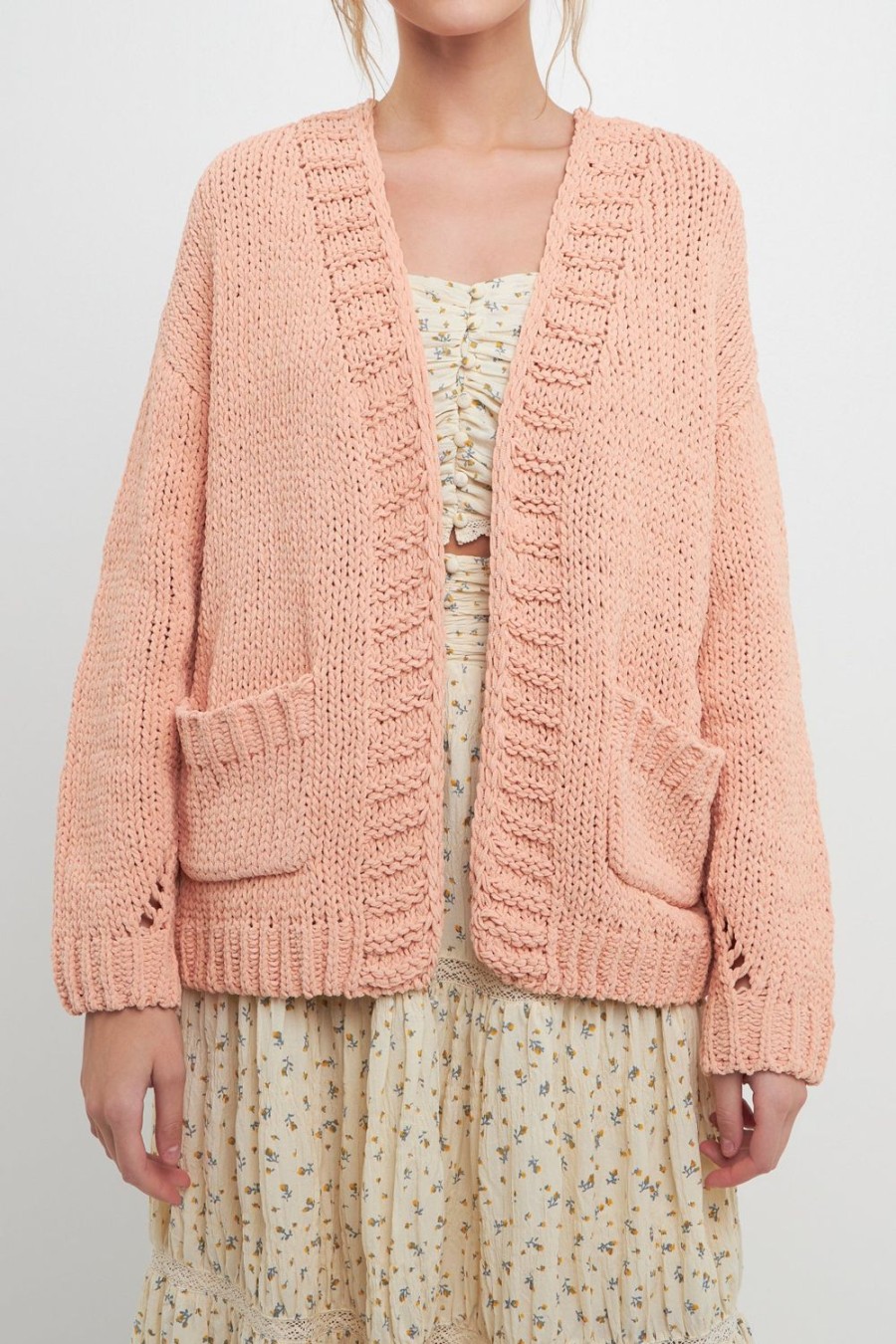 Online Oversized Chunky Cardigan Outerwear