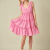 Hot Tiered Shoulder-Tie Dress Dresses