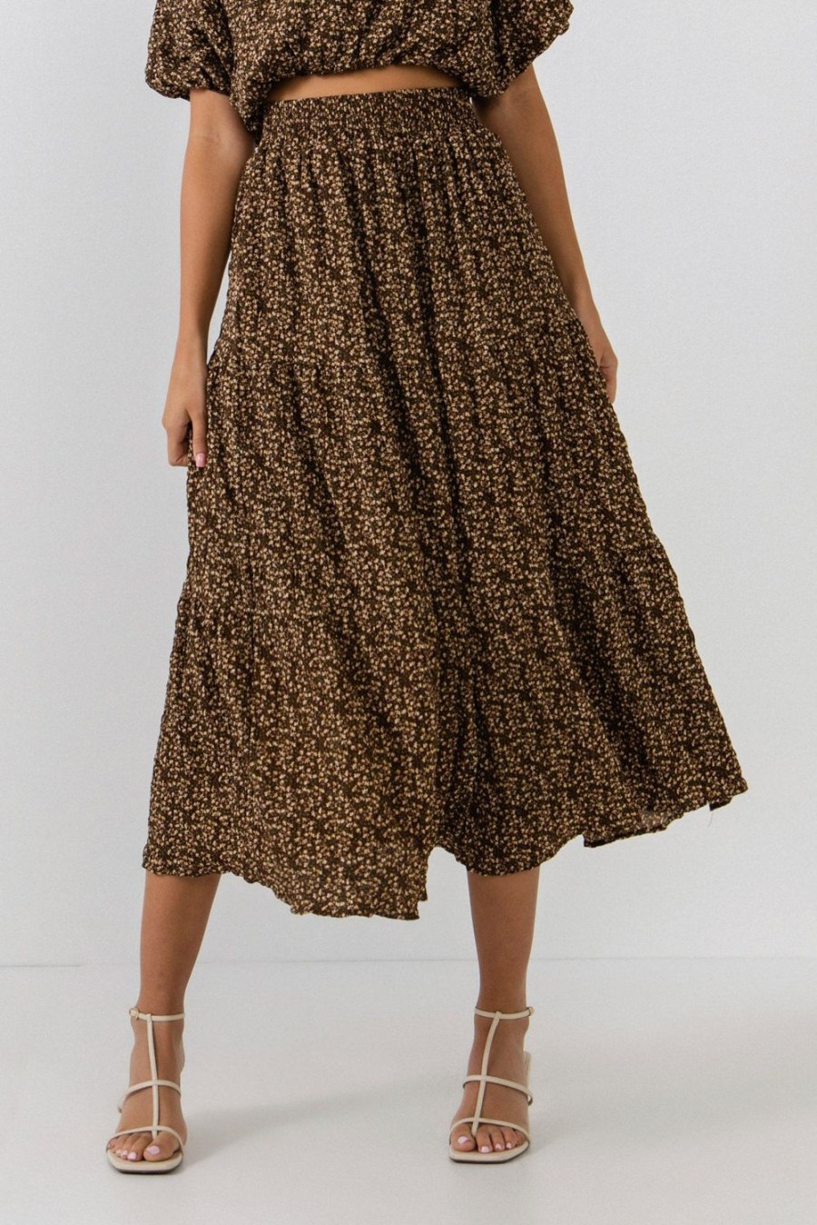 Best Tiered Floral Maxi Skirt Bottoms